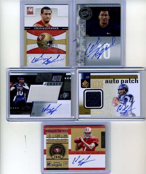 COLIN KAEPERNICK RARE LOT (5) 2011 ROOKIE AUTO SP AUTHENTIC