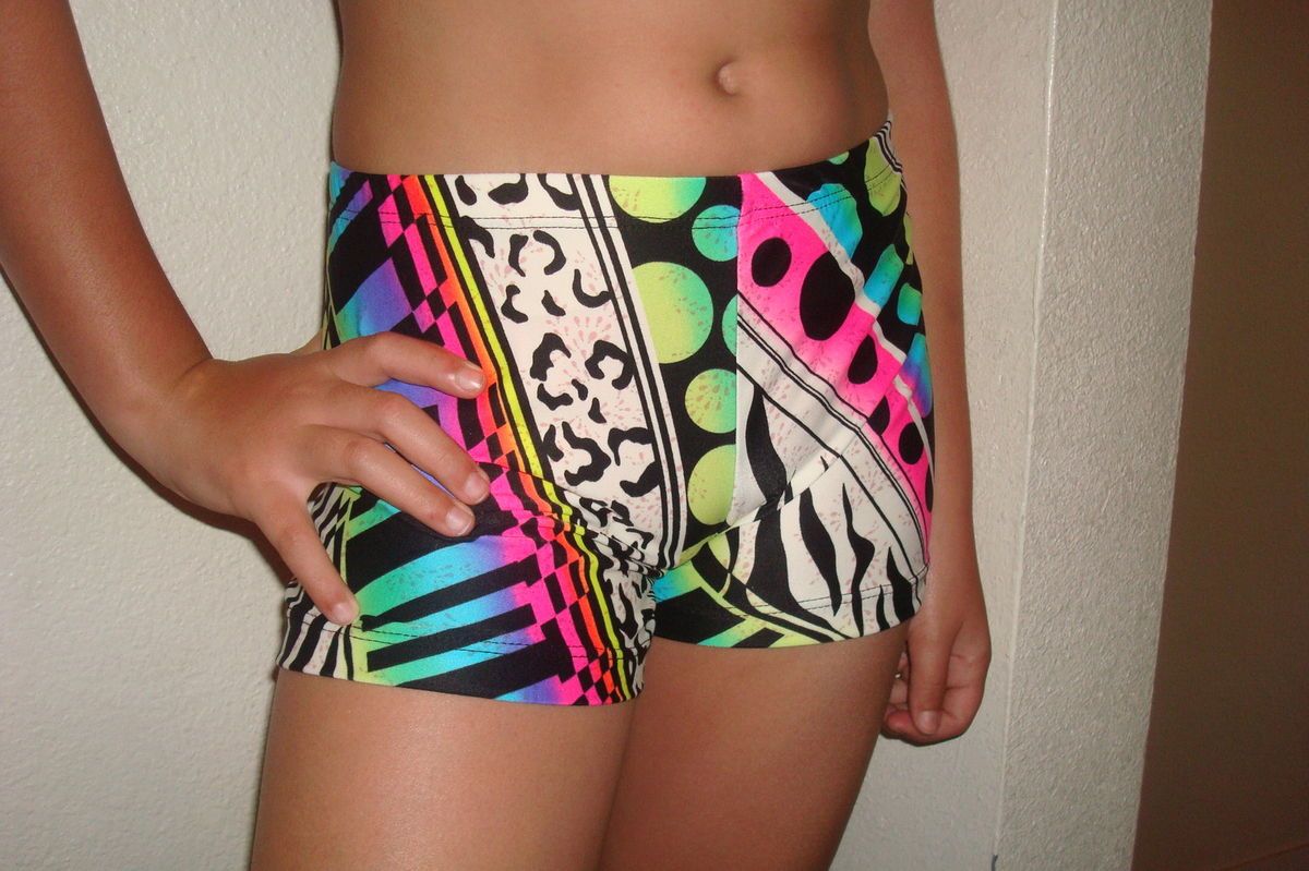 Spandex Volleyball Cheer Gymnastic Dance Crazy Animal Print with Dots