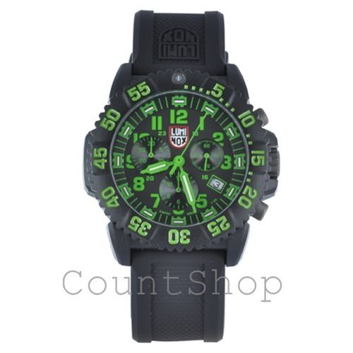 Luminox Colormark Chronograph 3097 Black Rubber Strap 44mm 200M New