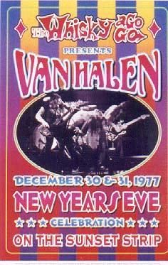  Roth Van Halen at The Whisky A Go Go Concert Poster Circa 1977