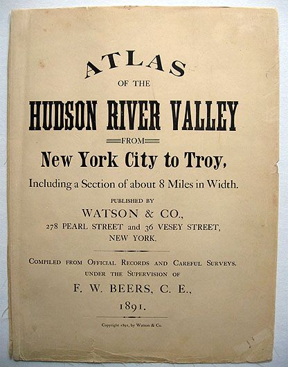 1891 Nyack Congers Ossining NY Beers Hudson River Atlas Scarce Map