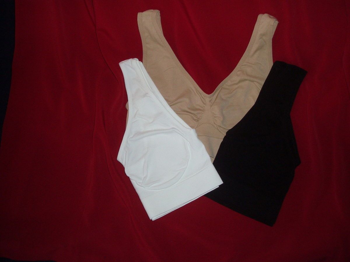 Ahh Bra Comfort Plus Leisure Fashion Set of 3 Basics Ships from USA