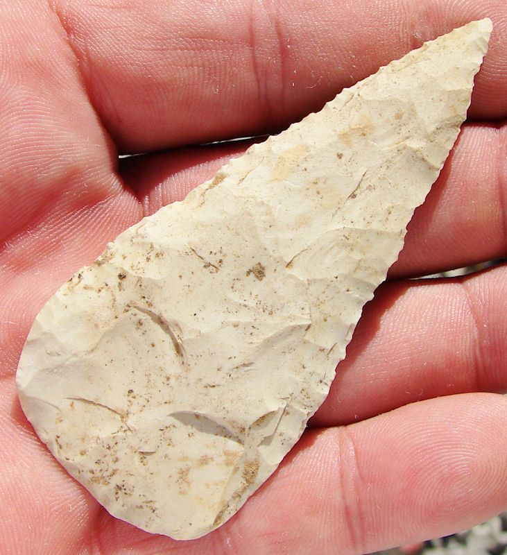 Arrowhead Hardin Co TN 3 1 4 Chert Cobbs Blade GW 35