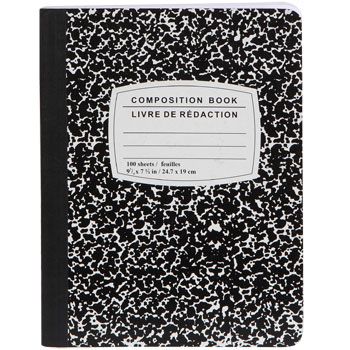 Lots of 5 New Classic Composition Notebooks Black White 100 Sheets