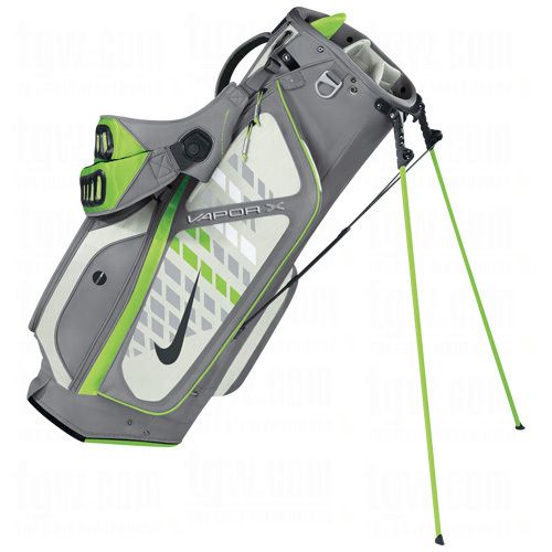 New 2012 Nike Vapor x Carry Stand Golf Bag Cool Grey Action Green Swan