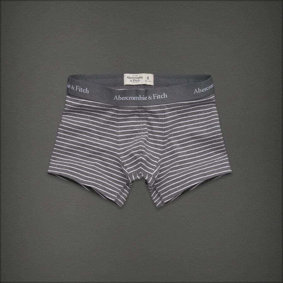 Abercrombie Fitch Coden Dam Grey Stripe Underwear Boxer Brief
