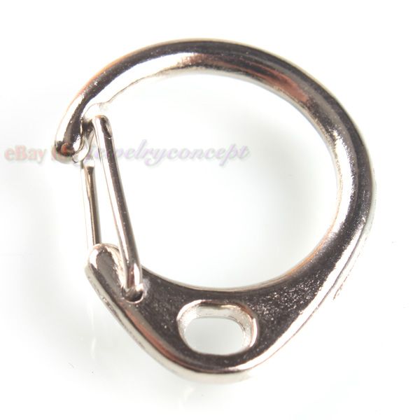 30x Copper Key Ring Clasp Fit Key Chain Charms 160350 27x22x6mm