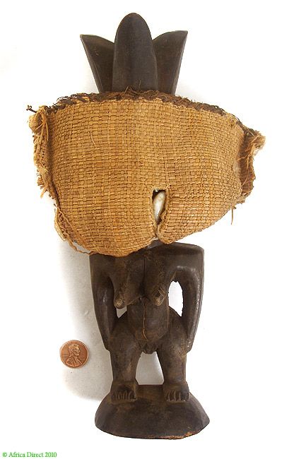 Yoruba Ibeji Twin Figure With Beaded Vest Africa sale wAS $290