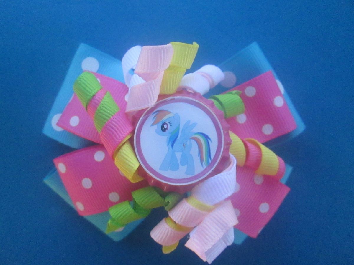 Rainbow Dash Boutique Layered corker hair bow *My Little Pony*