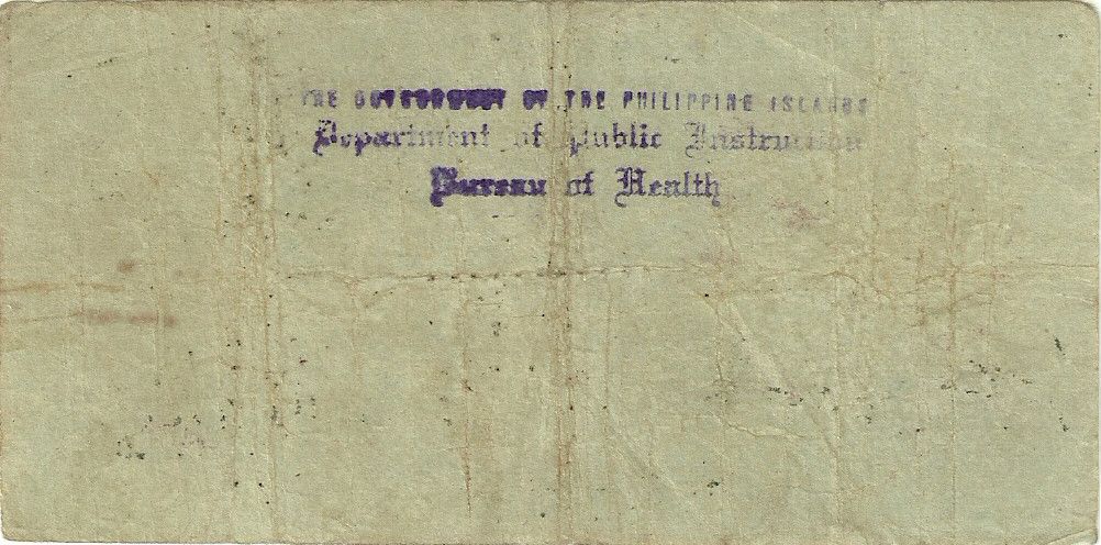 Culion Leper Colony Philippines Five 5 Pesos Note S246