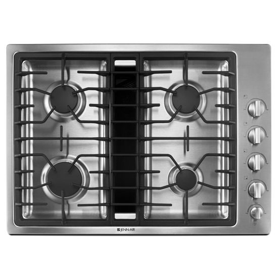 Jenn Air JGD3430WS 30 Gas Downdraft Cooktop 425 CFM 3 Speed Vent