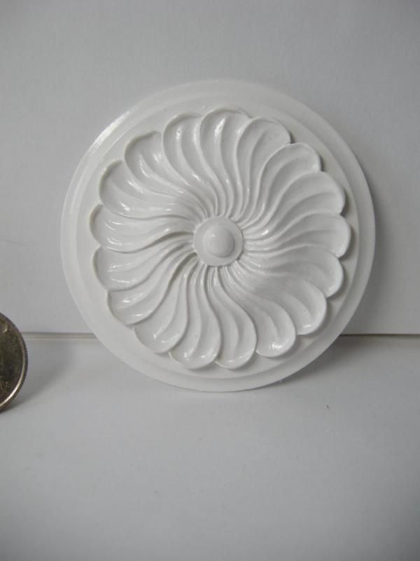 Dollhouse Miniature Cast Resin Celiling Medallion 3688 2 5/8 