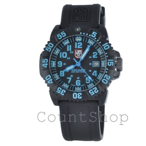 Luminox 3053 Blue EVO Navy SEAL Colormark Black Rubber 200M NEW