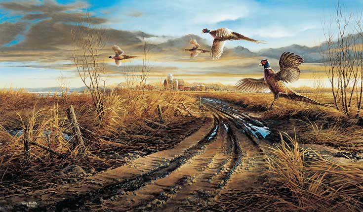 Terry Redlin Print Country Road Pheasant Encore