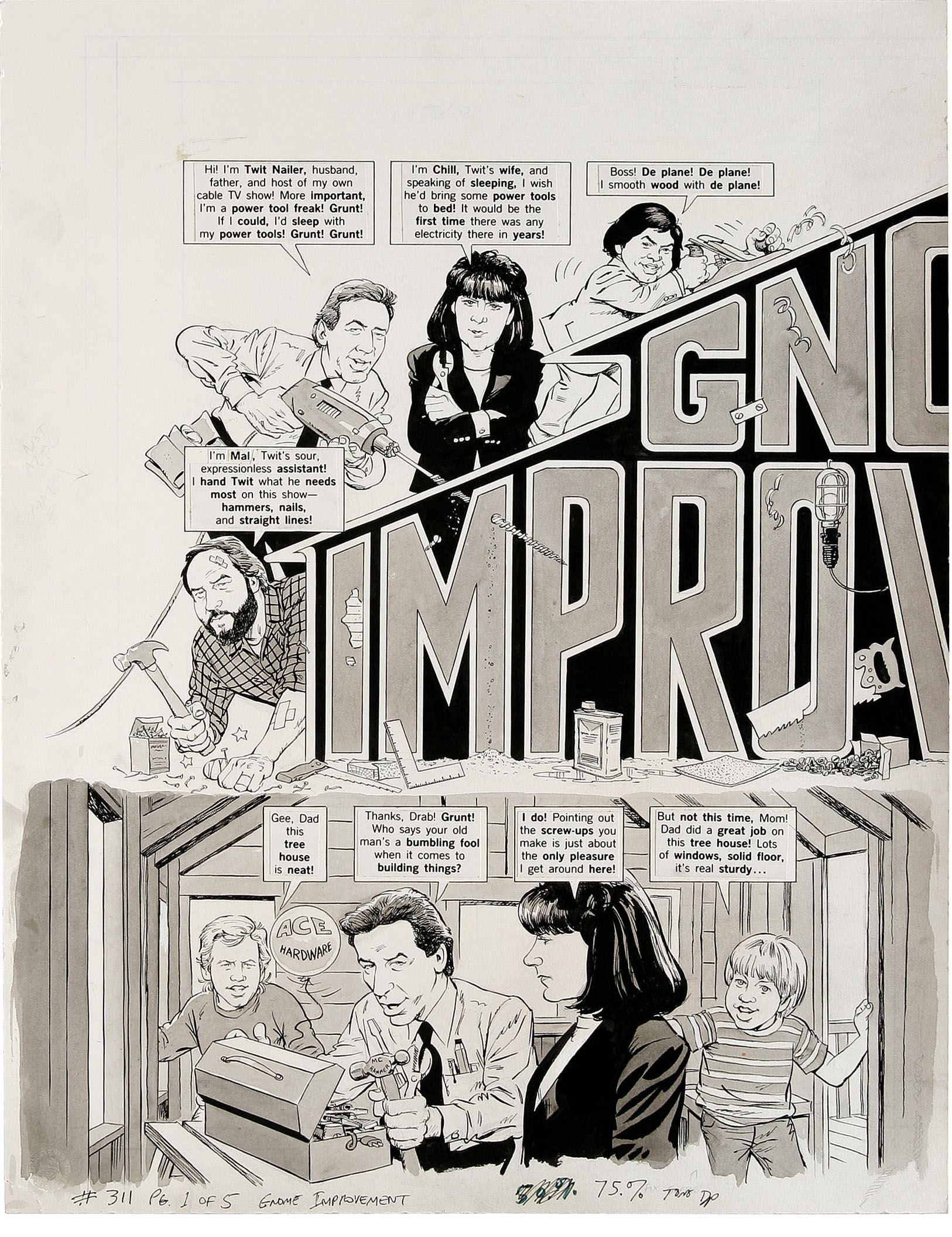 Angelo Torres Mad 311 Home Improvement PARODY 5 PG Story Original Art