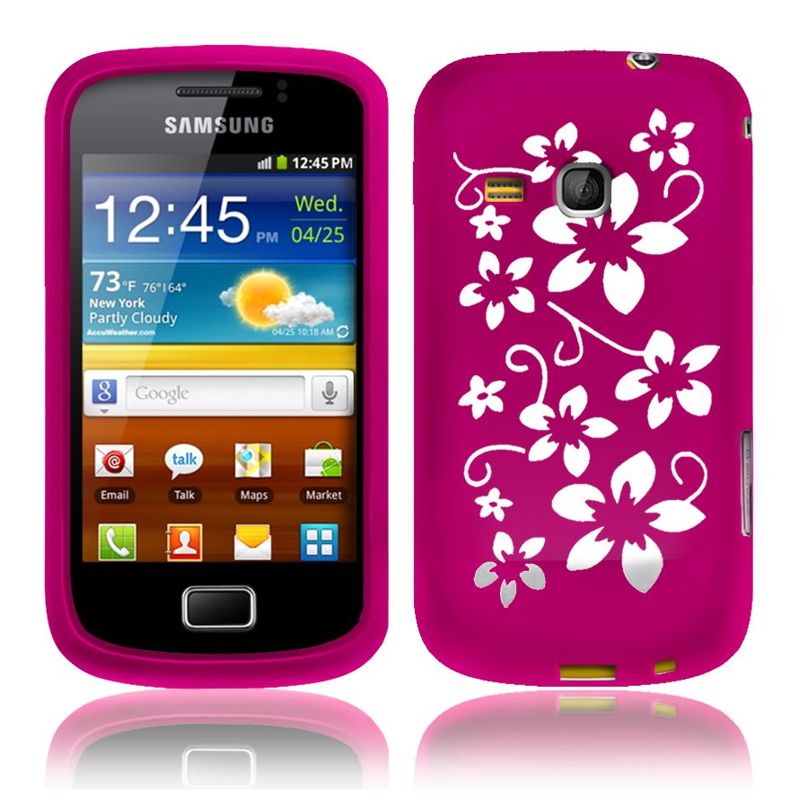 Silicone Flora Case Cover For Samsung S6500 Galaxy Mini 2 + Screen
