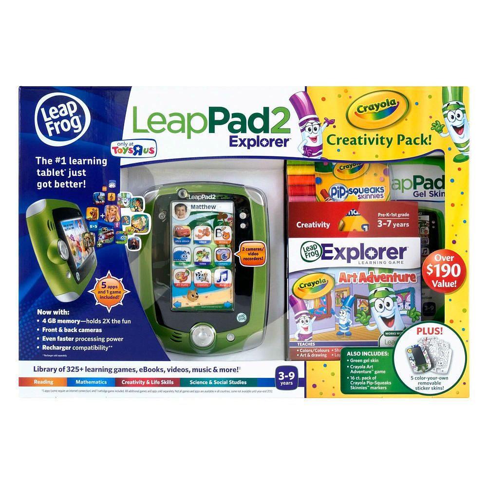  Pad 2 Explorer Crayola Bundle Green Case 4GB Gel Skin Art Game