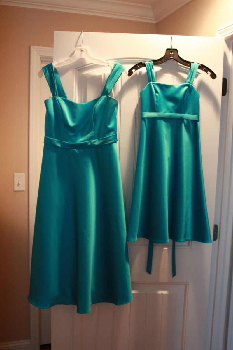 BRIDESMAID (SZ.8) & JR. BRIDESMAID (SZ. 6) DRESSESMALIBU BLUEDAVID