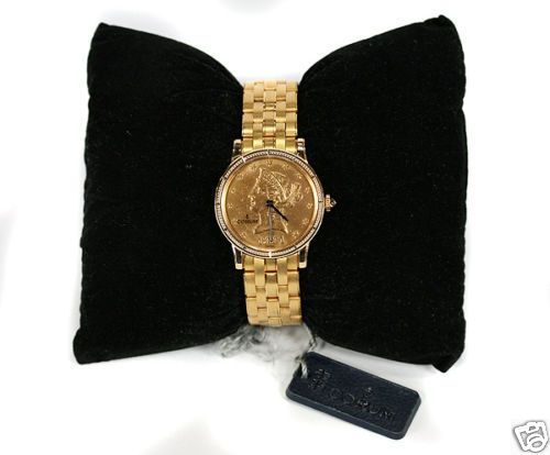 Corum $10 Coin 18kt Sold Yellow Gold Coin Ladies Watch
