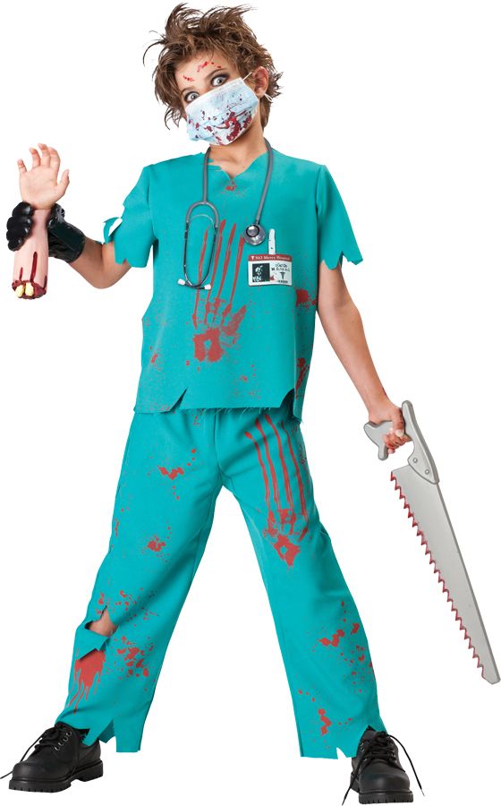  Costume Boys Kids Hospital Crazy Nurse Theme Scary Halloween