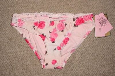 New Juicy Couture Tea Rose Corset Bikini Swimsuit XS P