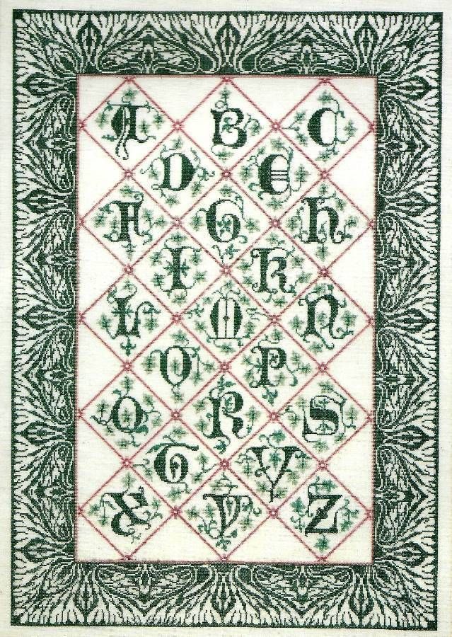 Thea Gouverneur Cross Stitch Kit Gothic Alphabet