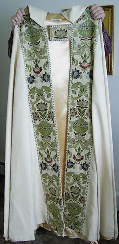 Beautiful Bishops Cope Almy Vestment with Humeral Veil