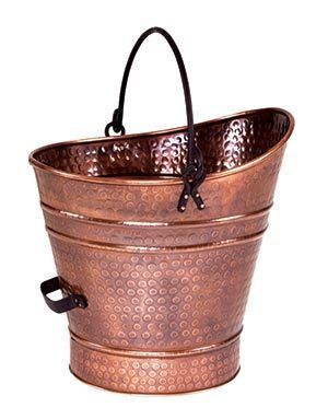  Copper Plated Pail Corn Wood Pellet Stove Insert Rear Handle