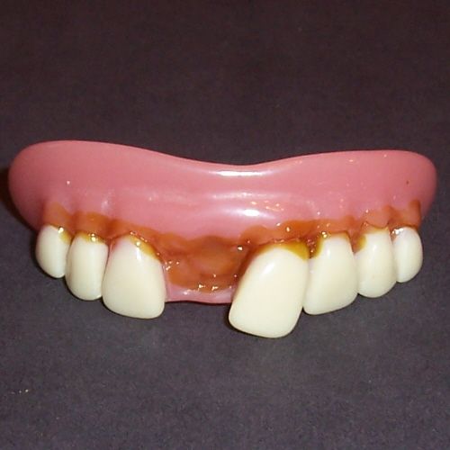  Bob Quarter Buck Fake Costume False Teeth Dentures Funny Goofy