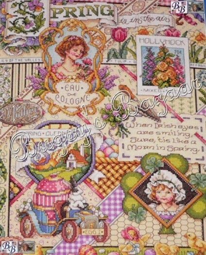 Janlynn Spring Sampler Counted Cross Stitch Kit Sandy Orton