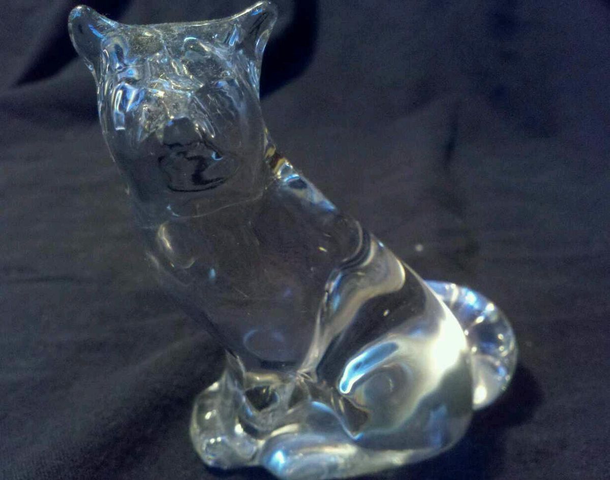  Vintage Norway Hadeland Crystal Fox