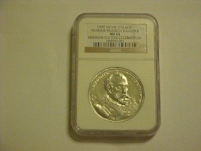 1909 Hendrik Hudson Daalder NGC MS 65 So Called Dollar Medal Token