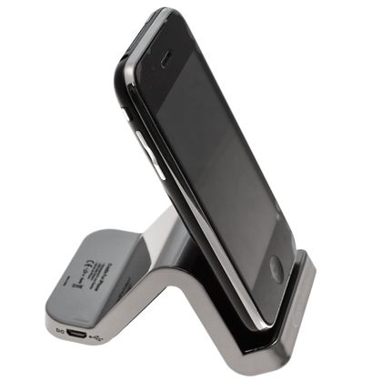   iPhone 3GS 4 4S Sync Charge Flexible WAVE Cradle Dock Station SILVER