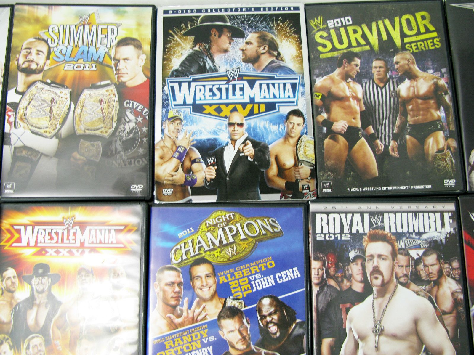  Lot WWE DVD Royal Rumble Wrestle Mania XXVI Summer 2010 2011