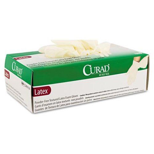 New Curad Powder Free Latex Exam Gloves Large 100 Box