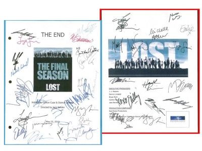 LOST SCRIPTS SIGNED PILOT & FINAL THE END RPT MATTHEW FOX, IAN