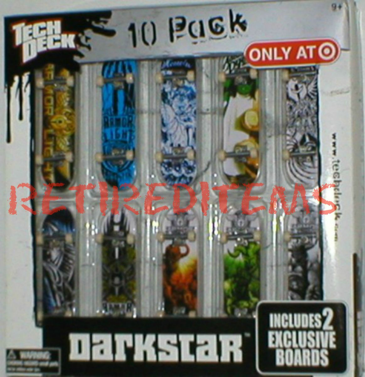 Darkstar RARE SEALED c 2008 10 Pack Tech Deck 96mm Fingerboard