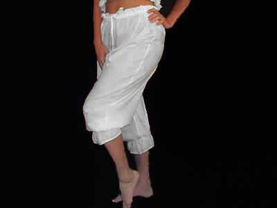 Renaissance Victorian Pirate Wench SCA Lowrider Bloomers w Lace Many