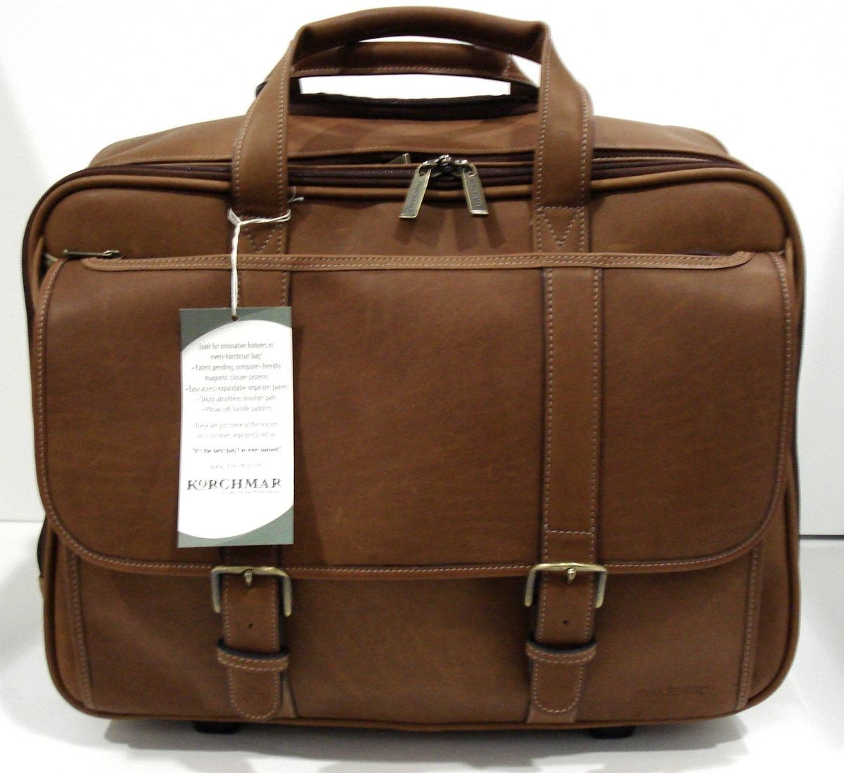 New Z1092 Korchmar Overnight Wheeled Computer Briefcase $685