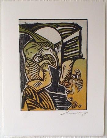 Jose Luis Cuevas 111 Mexican Art Original Print Signed