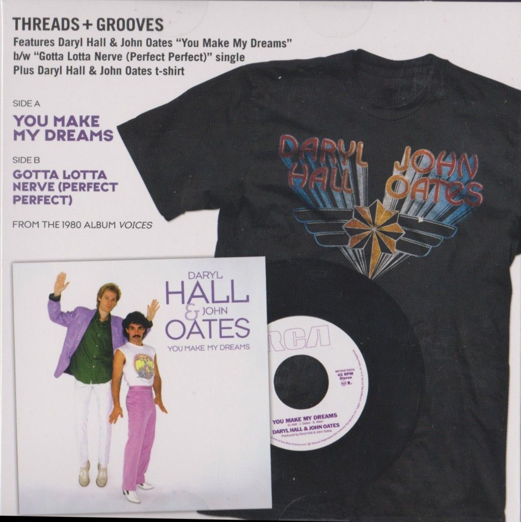 Daryl Hall John Oates You Make My Dreams Rare 45 box set with T Shirt