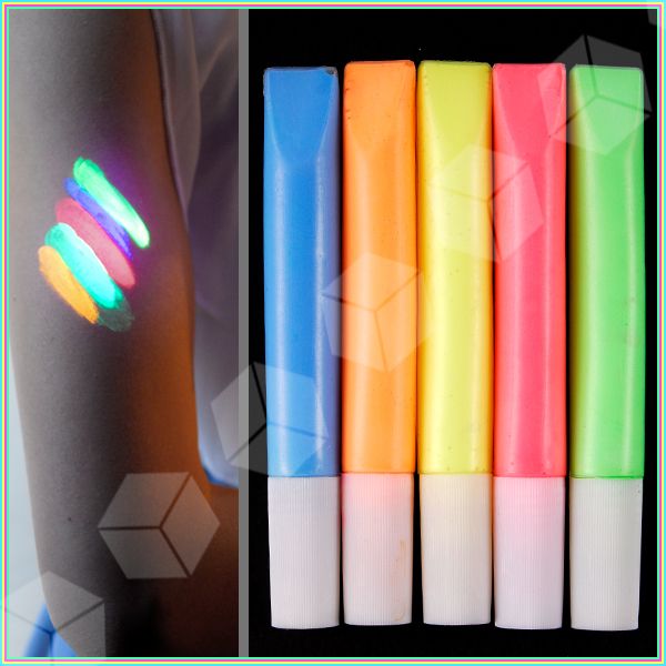  Pintura Fluorescente Luminiscente Neón Cuerpo Fácil Limpieza