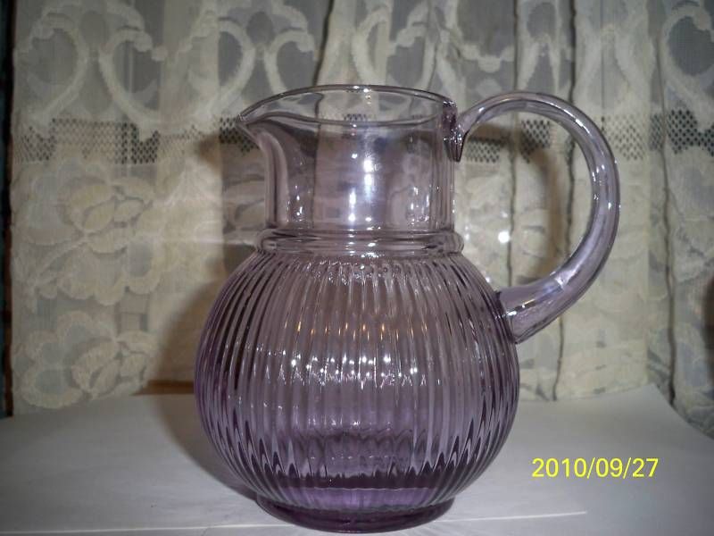  Teleflora Amethyst Ribbed Pitcher