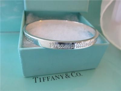 Tiffany Co Notes Dream A Little Dream Bangle Sterling Silver Bracelet