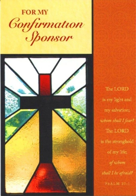 For My Confirmation Sponsor Dayspring 5130 2 Thank You Card