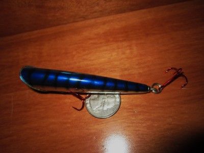 BALSA WOOD BAGLEYS BRAND LURES CUSTOM FISHING LURE MACKERAL? BLUE