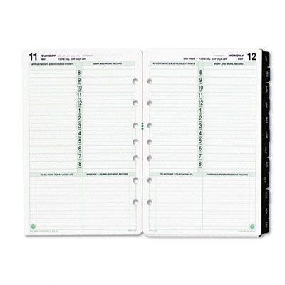 Day Timer 12010 Planner Refill Daily 5 5 x 8 5 January Till December