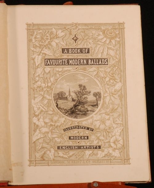 1860 Poetry Favourite Modern Ballads Engraved Illus