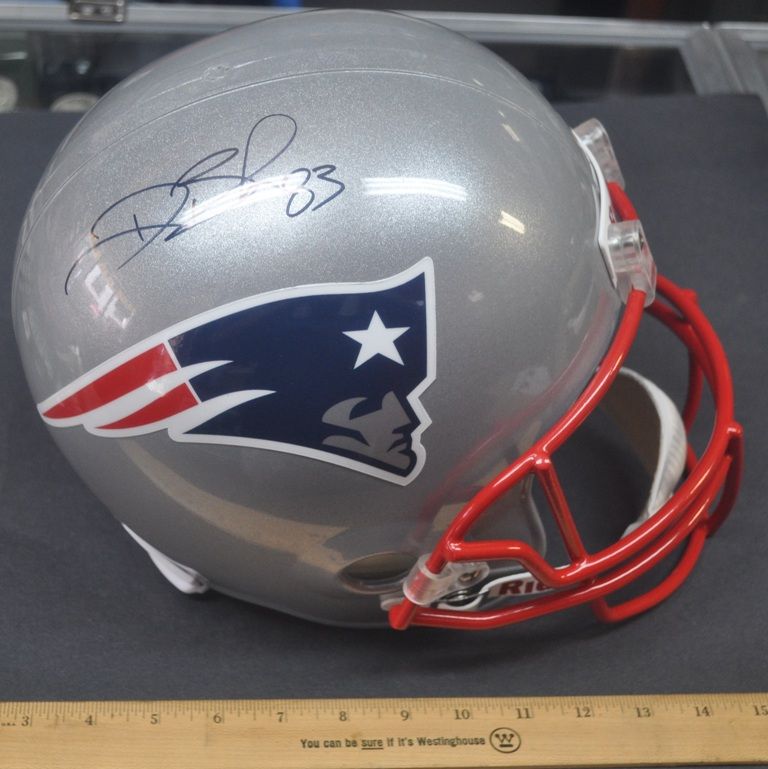 Deion Branch Autograph Hand Signed Full Size Replica Helmet Patriots