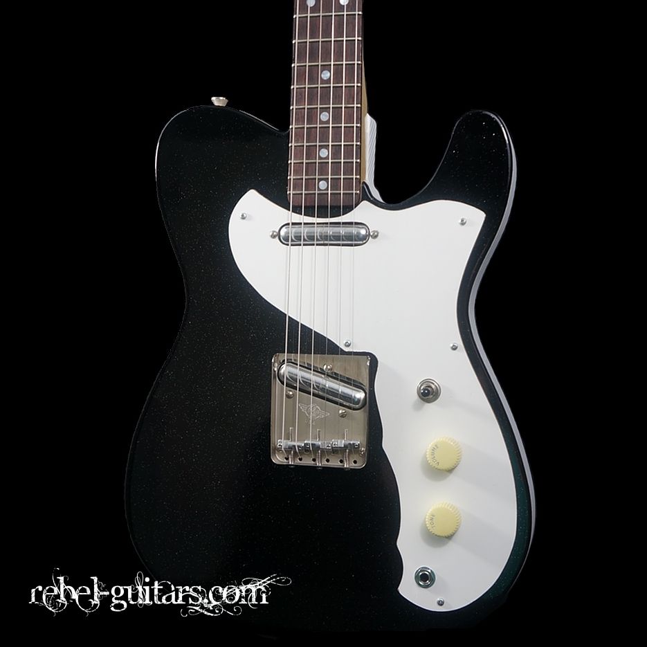  Slabelectro Guitar in Black Sparke Tele Meets Dano w Lipsticks